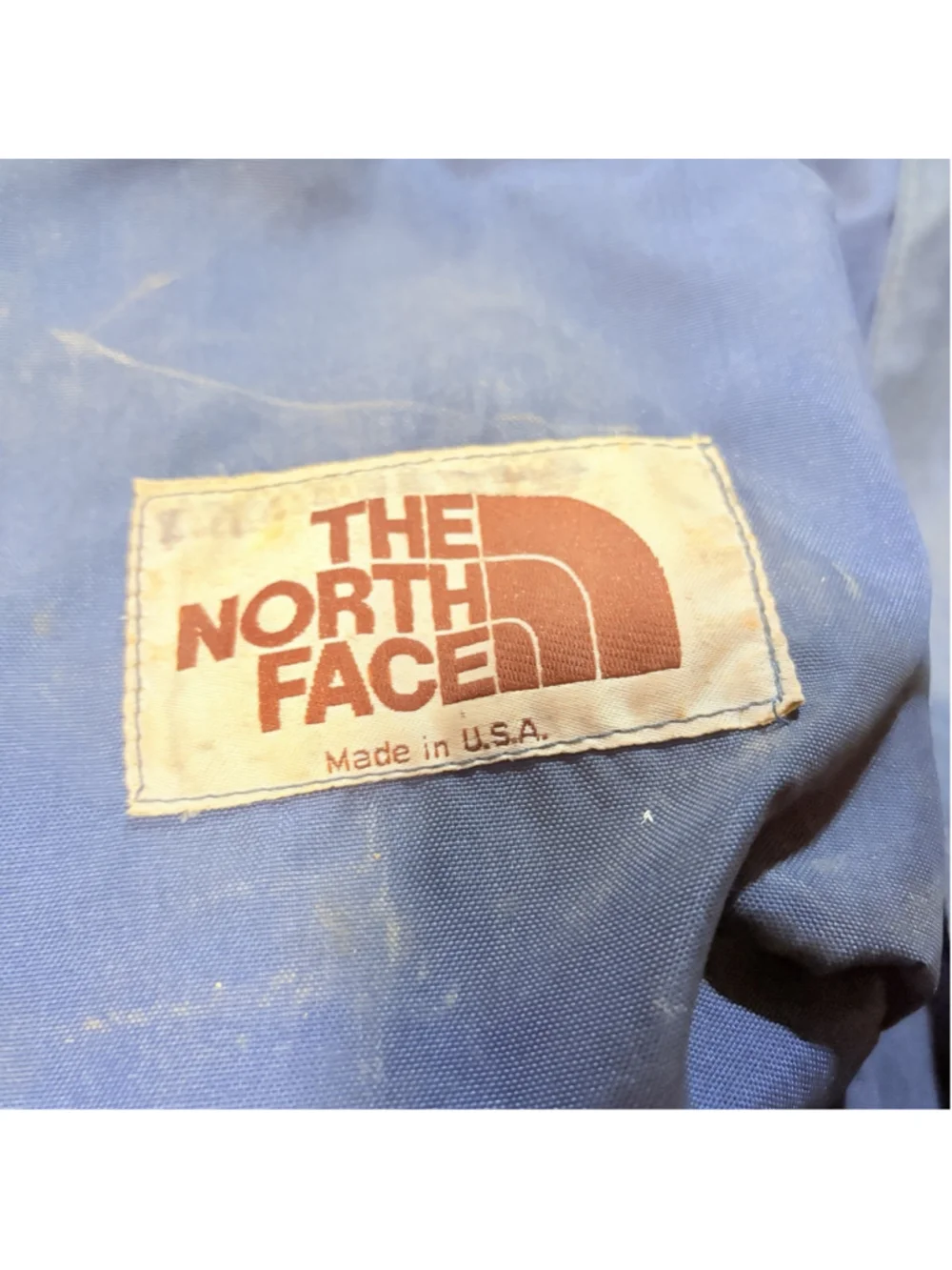 Vintage 70s THE NORTH FACE Brown Label External Frame Backpack Blue Made USA